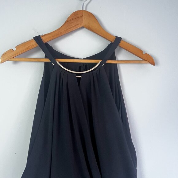 Vince Camuto Black Halter Wide-Legged Jumpsuit 12 - Picture 1 of 5